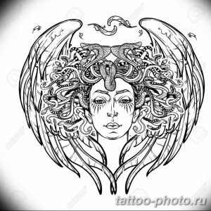 Medusa Gorgon BW sketch