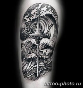 Фото рисунка тату Трезубец 07.11.2018 №013 - photo tattoo Trident - tattoo-photo.ru