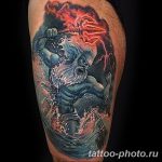 Фото рисунка тату Трезубец 07.11.2018 №018 - photo tattoo Trident - tattoo-photo.ru