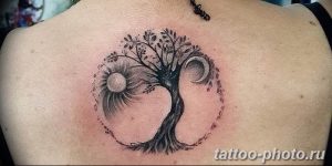 Фото рисунка тату дерево 07.11.2018 №008 - photo tattoo tree - tattoo-photo.ru