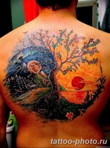 Фото рисунка тату дерево 07.11.2018 №017 - photo tattoo tree - tattoo-photo.ru