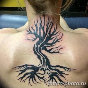 Фото рисунка тату дерево 07.11.2018 №037 - photo tattoo tree - tattoo-photo.ru