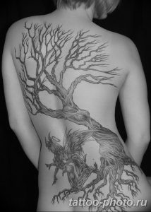 Фото рисунка тату дерево 07.11.2018 №067 - photo tattoo tree - tattoo-photo.ru