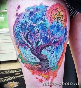 Фото рисунка тату дерево 07.11.2018 №172 - photo tattoo tree - tattoo-photo.ru
