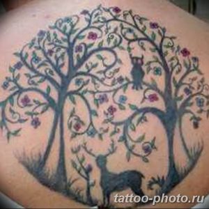 Фото рисунка тату дерево 07.11.2018 №319 - photo tattoo tree - tattoo-photo.ru