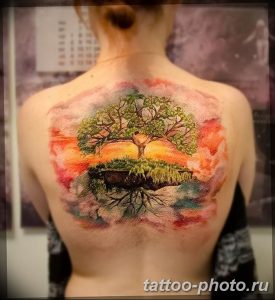 Фото рисунка тату дерево 07.11.2018 №360 - photo tattoo tree - tattoo-photo.ru