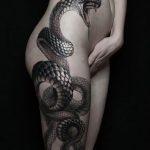 Фото рисунка тату змея 23.11.2018 №014 - snake tattoo photo - tattoo-photo.ru