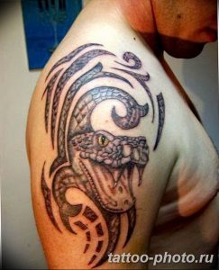 Фото рисунка тату змея 23.11.2018 №029 - snake tattoo photo - tattoo-photo.ru