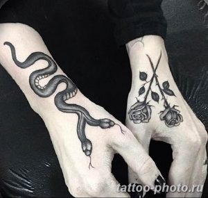 Фото рисунка тату змея 23.11.2018 №052 - snake tattoo photo - tattoo-photo.ru
