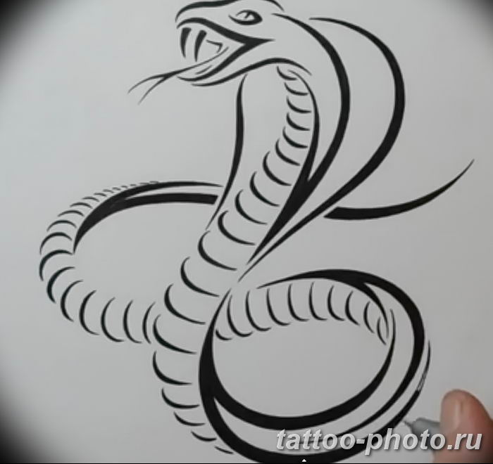 Тату нарисовать змея