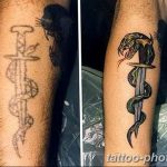Фото рисунка тату змея 23.11.2018 №284 - snake tattoo photo - tattoo-photo.ru