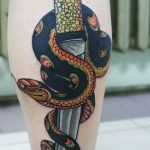 Фото рисунка тату змея 23.11.2018 №341 - snake tattoo photo - tattoo-photo.ru