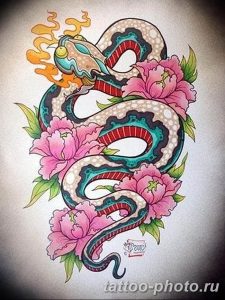 Фото рисунка тату змея 23.11.2018 №412 - snake tattoo photo - tattoo-photo.ru