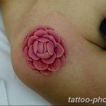 Фото рисунка тату камелия 24.11.2018 №004 - photo tattoo camellia - tattoo-photo.ru