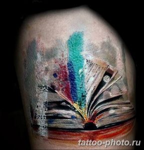 Фото рисунка тату книга 23.11.2018 №047 - photo tattoo book - tattoo-photo.ru