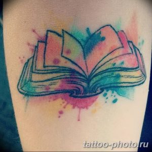 Фото рисунка тату книга 23.11.2018 №075 - photo tattoo book - tattoo-photo.ru