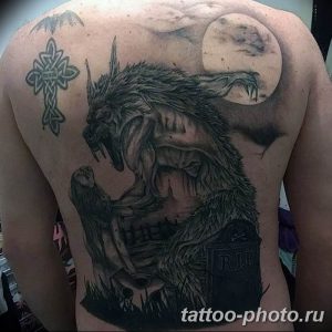 Фото рисунка тату оборотень 24.11.2018 №001 - photo tattoo werewolf - tattoo-photo.ru