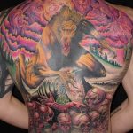 Фото рисунка тату оборотень 24.11.2018 №003 - photo tattoo werewolf - tattoo-photo.ru