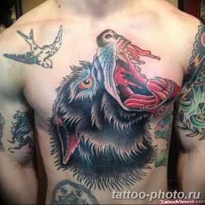 Фото рисунка тату оборотень 24.11.2018 №022 - photo tattoo werewolf - tattoo-photo.ru