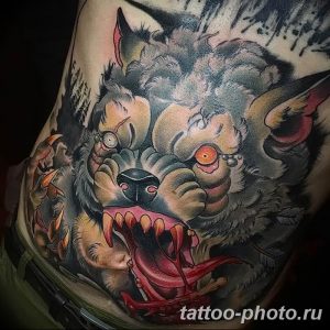 Фото рисунка тату оборотень 24.11.2018 №023 - photo tattoo werewolf - tattoo-photo.ru