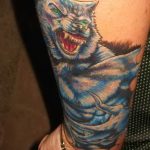 Фото рисунка тату оборотень 24.11.2018 №045 - photo tattoo werewolf - tattoo-photo.ru