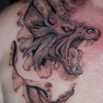 Фото рисунка тату оборотень 24.11.2018 №046 - photo tattoo werewolf - tattoo-photo.ru
