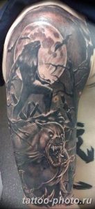 Фото рисунка тату оборотень 24.11.2018 №051 - photo tattoo werewolf - tattoo-photo.ru