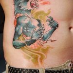 Фото рисунка тату оборотень 24.11.2018 №053 - photo tattoo werewolf - tattoo-photo.ru