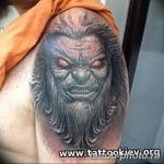 Фото рисунка тату оборотень 24.11.2018 №056 - photo tattoo werewolf - tattoo-photo.ru
