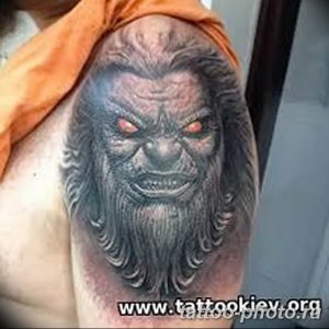 Фото рисунка тату оборотень 24.11.2018 №056 - photo tattoo werewolf - tattoo-photo.ru