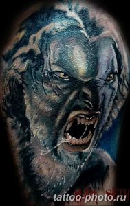 Фото рисунка тату оборотень 24.11.2018 №063 - photo tattoo werewolf - tattoo-photo.ru