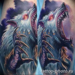 Фото рисунка тату оборотень 24.11.2018 №065 - photo tattoo werewolf - tattoo-photo.ru