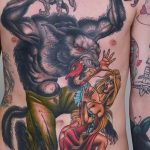 Фото рисунка тату оборотень 24.11.2018 №073 - photo tattoo werewolf - tattoo-photo.ru