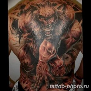 Фото рисунка тату оборотень 24.11.2018 №076 - photo tattoo werewolf - tattoo-photo.ru