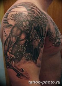 Фото рисунка тату оборотень 24.11.2018 №083 - photo tattoo werewolf - tattoo-photo.ru