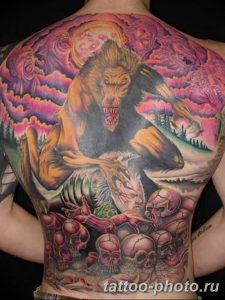 Фото рисунка тату оборотень 24.11.2018 №084 - photo tattoo werewolf - tattoo-photo.ru