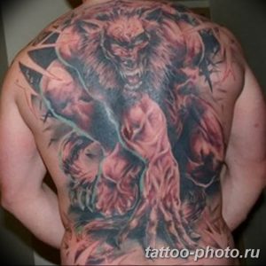 Фото рисунка тату оборотень 24.11.2018 №085 - photo tattoo werewolf - tattoo-photo.ru