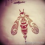 Фото рисунка тату оса 06.11.2018 №023 - photo tattoo wasp - tattoo-photo.ru