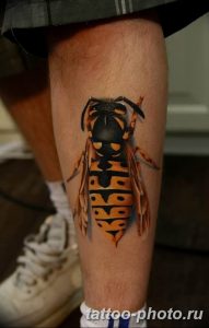 Фото рисунка тату оса 06.11.2018 №033 - photo tattoo wasp - tattoo-photo.ru