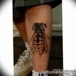 Фото рисунка тату оса 06.11.2018 №044 - photo tattoo wasp - tattoo-photo.ru