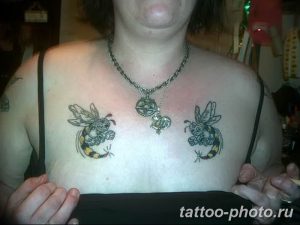 Фото рисунка тату оса 06.11.2018 №069 - photo tattoo wasp - tattoo-photo.ru