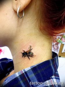 Фото рисунка тату оса 06.11.2018 №097 - photo tattoo wasp - tattoo-photo.ru