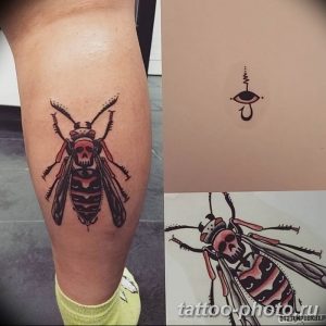 Фото рисунка тату оса 06.11.2018 №121 - photo tattoo wasp - tattoo-photo.ru