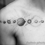 Фото рисунка тату планеты 04.11.2018 №008 - tattoo photos of the planet - tattoo-photo.ru