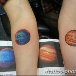 Фото рисунка тату планеты 04.11.2018 №029 - tattoo photos of the planet - tattoo-photo.ru