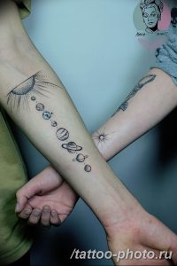 Фото рисунка тату планеты 04.11.2018 №030 - tattoo photos of the planet - tattoo-photo.ru