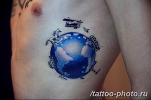 Фото рисунка тату планеты 04.11.2018 №035 - tattoo photos of the planet - tattoo-photo.ru