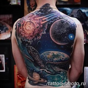 Фото рисунка тату планеты 04.11.2018 №050 - tattoo photos of the planet - tattoo-photo.ru