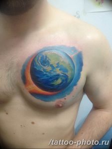 Фото рисунка тату планеты 04.11.2018 №051 - tattoo photos of the planet - tattoo-photo.ru