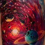 Фото рисунка тату планеты 04.11.2018 №060 - tattoo photos of the planet - tattoo-photo.ru